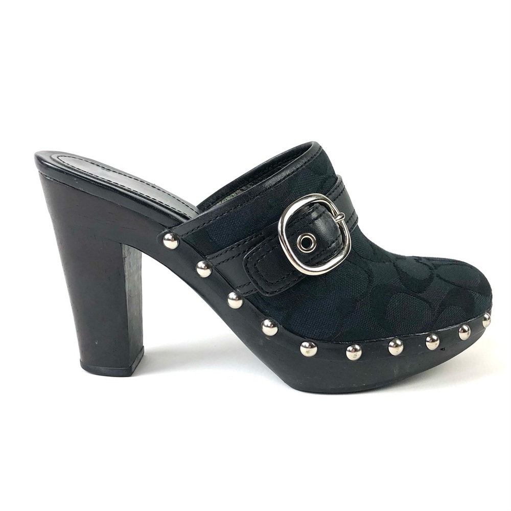 Coach Willow Signature C Black Clogs - Picture 3 of 10